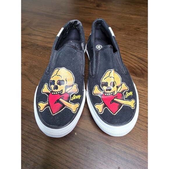 Converse Other - Sailor Jerry X Converse Slip-On Shoes With Skull & Crossbones Design